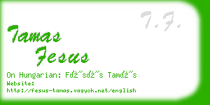 tamas fesus business card